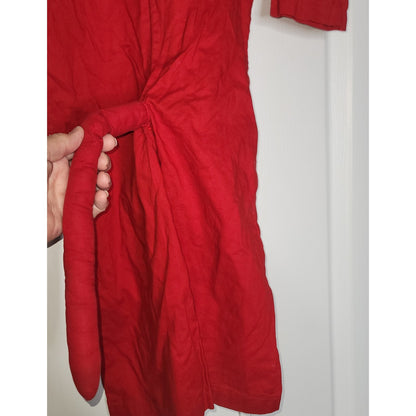 Vintage toddler baby handmade 50's Halloween costume RED DEVIL w/tail