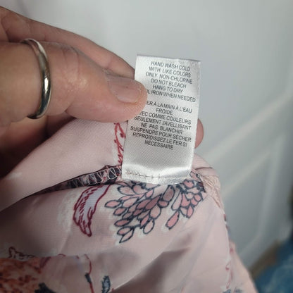 DR2 Rainn PINK Floral Kimono small / Extra Small NEW Open Front Knee Length New