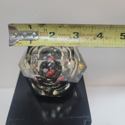 Vintage acrylic Lucite paperweight gambler Craps WORKING rolling DICE Casino