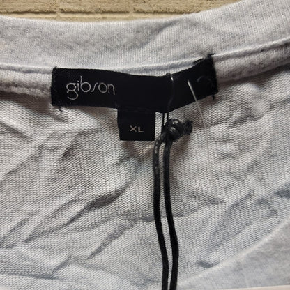 Gibson Size XL Navy White Colorblock sweatshirt crew neck NEW