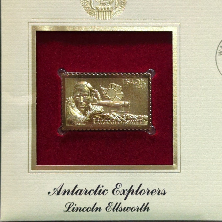 Golden Replicas of United States Stamps Collectible 22kt Gold 1988 ANTARCTIC