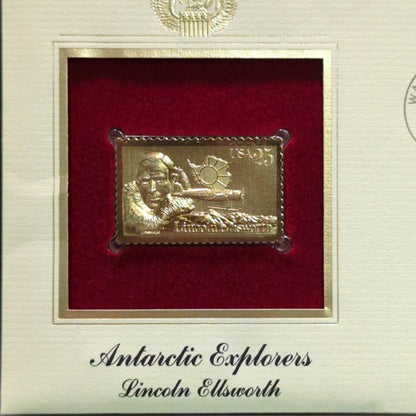 Golden Replicas of United States Stamps Collectible 22kt Gold 1988 ANTARCTIC