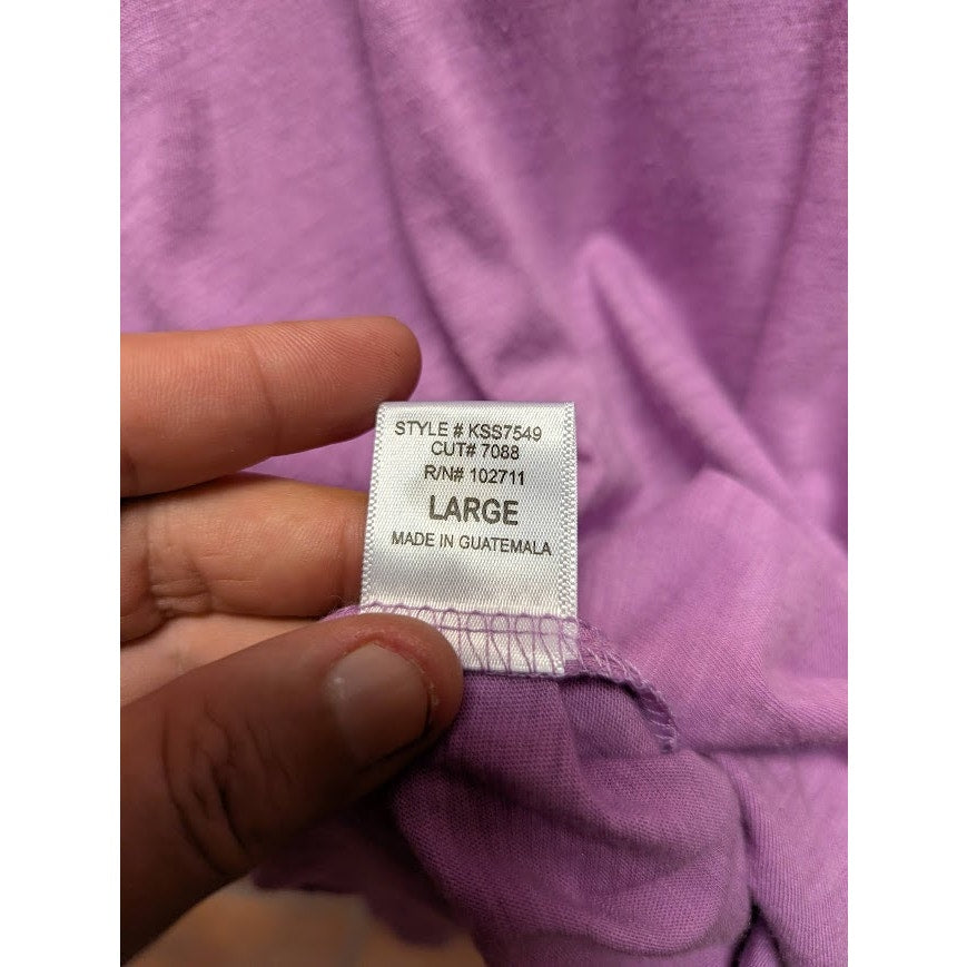 Gibson Size Large Purple Embroidered Racerback Tank Top Blouse NEW
