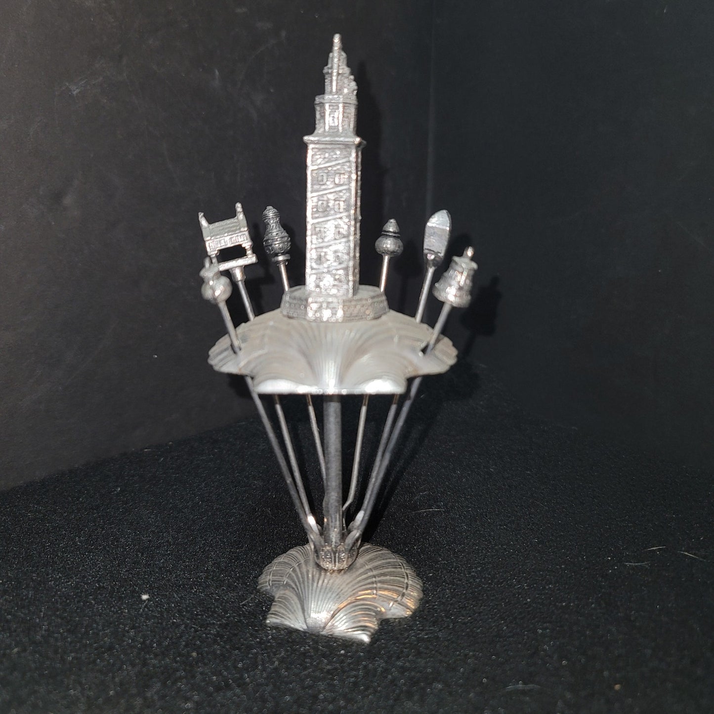 Vintage Camino Shell Torre de Hércules Tooth pick skewers Tapas Server Barware