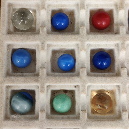 Vintage Glass Marbles Bulk Job Lot Collection 9/16" Player Size #L5 Mixed of 36