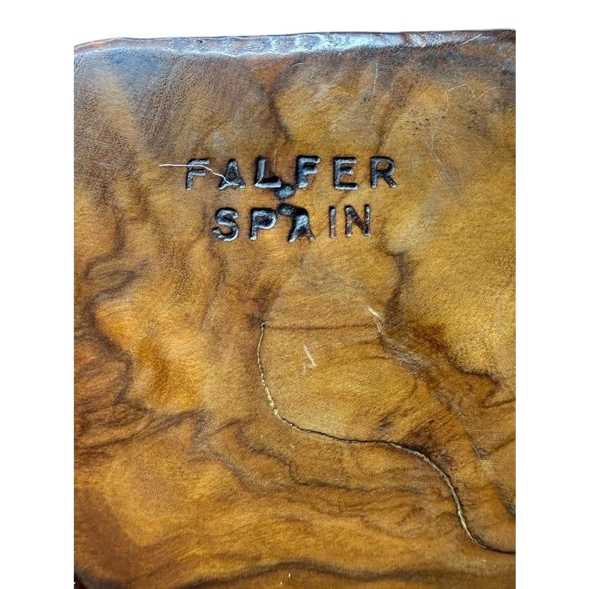 MCM Wooden Sculpture Falfer Spain 1960's Burl Wood / Horn Organic Crane Heron