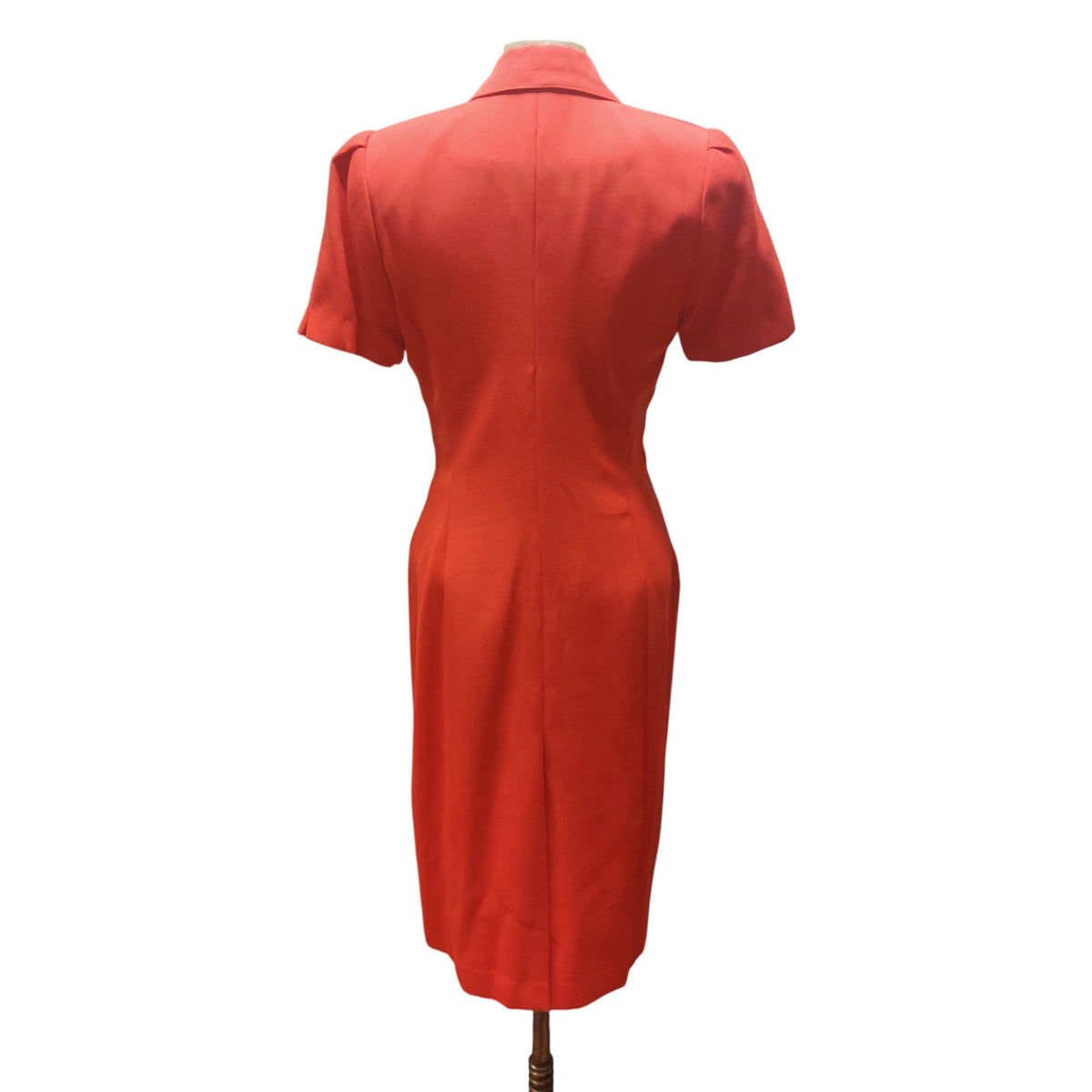 Vintage 80s Kasper Petite Red Double Breasted Blazer Dress Career 6 Short Sleeve