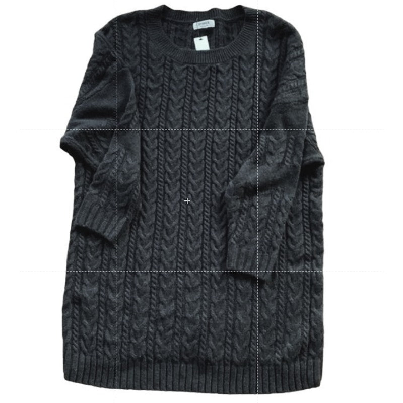 NWT BB Dakota by Steve Madden Miss Mood Cable Tunic Sweater in Black Sz Large