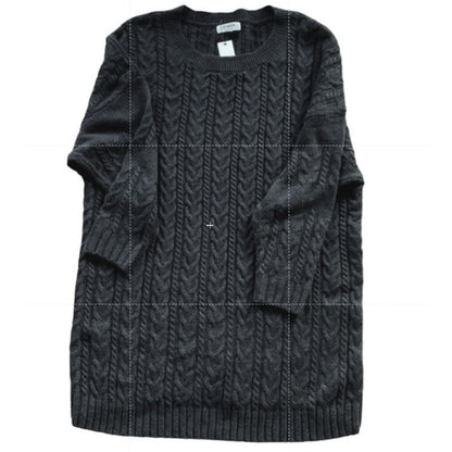 NWT BB Dakota by Steve Madden Miss Mood Cable Tunic Sweater in Black Sz Large