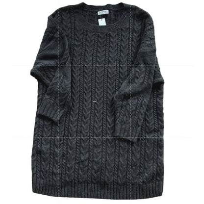 NWT BB Dakota by Steve Madden Miss Mood Cable Tunic Sweater in Black Sz Large