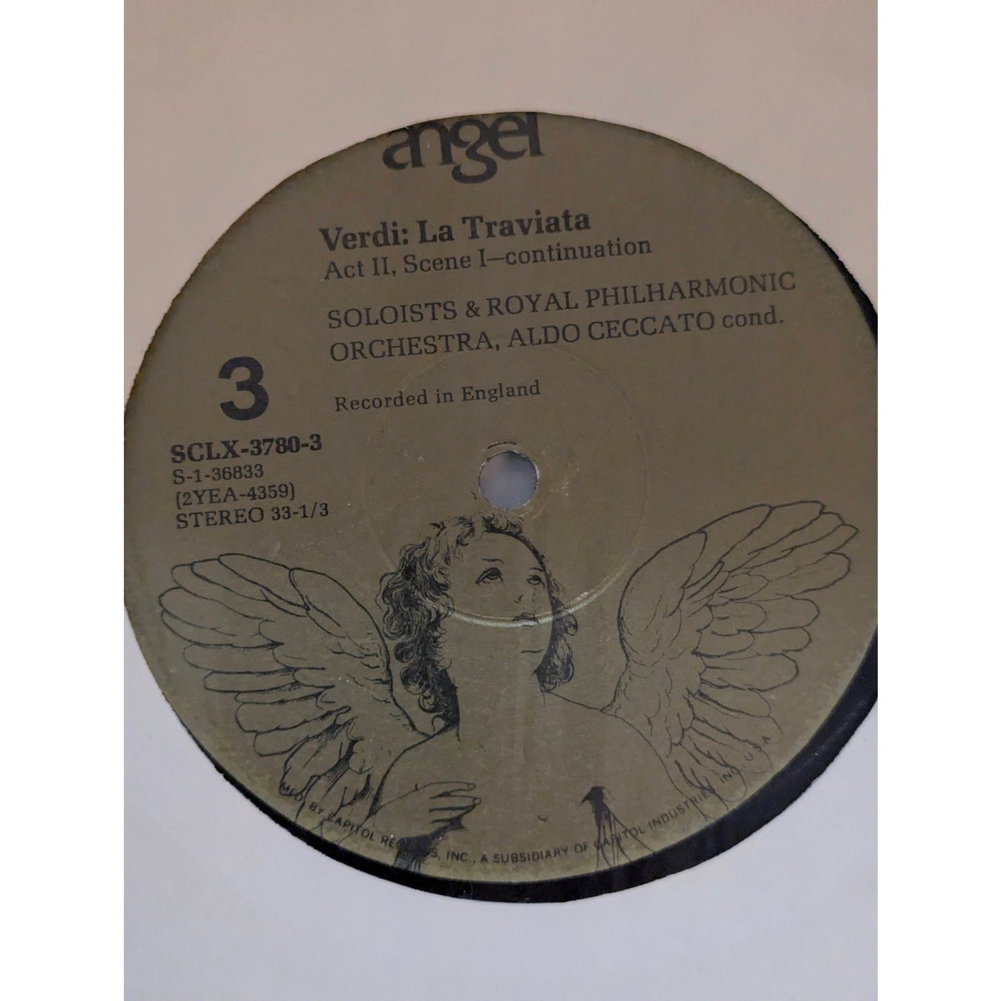 Vintage Verdi La Traviata Beverly Sills Angel SCLX-3780 Stereo 3-LP Box Set
