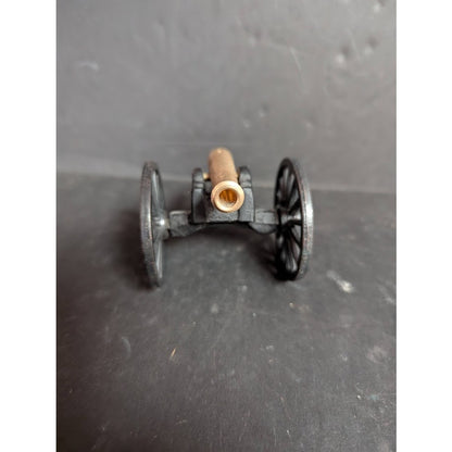 Vintage Cast Iron Brass MFCO Cannon Wheels Battlefield Pull behind Miniature 1/3