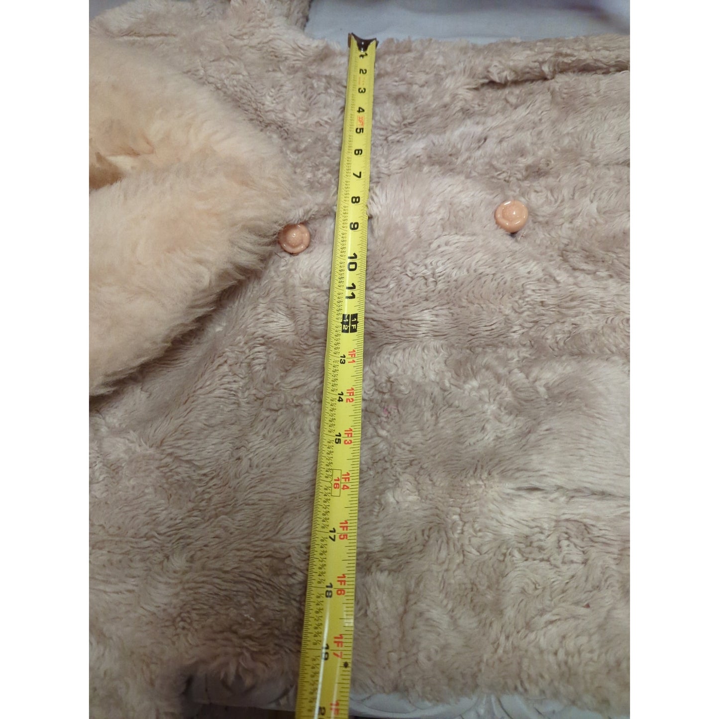 Mob Wife Luxe Sears Fashion Faux Fur Coat Cream Salmon Satin Liner