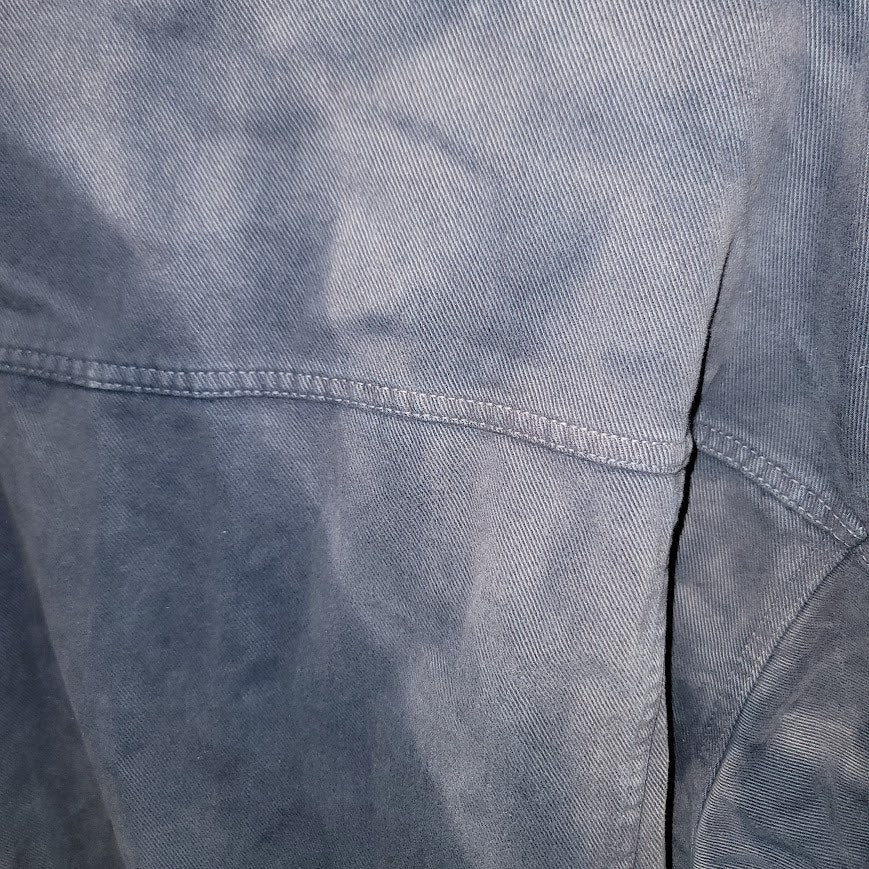 Code Zero Blue Canvas Chore Barn Coat Size XL Distressed SunFade Workwear Jacket
