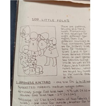Vintage Folkwear 109 Little Folks International Collection Infants & Toddlers