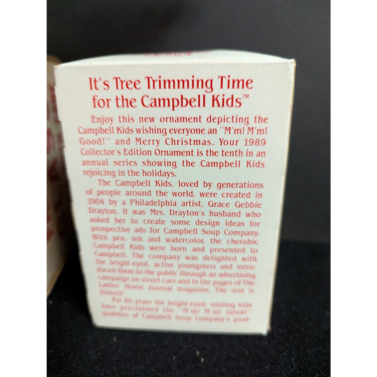 Vintage 1989 Campbell's Kids Collector's Edition Christmas Ornament