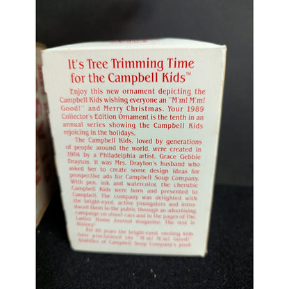 Vintage 1989 Campbell's Kids Collector's Edition Christmas Ornament
