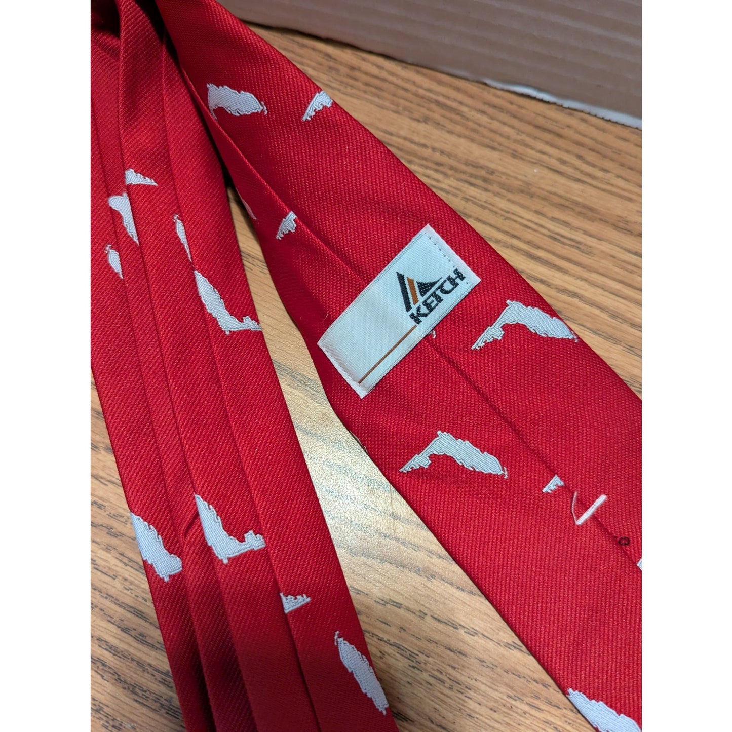 Ketch RED Florida State Logo Republican Maga Men's Necktie Tie Patriot