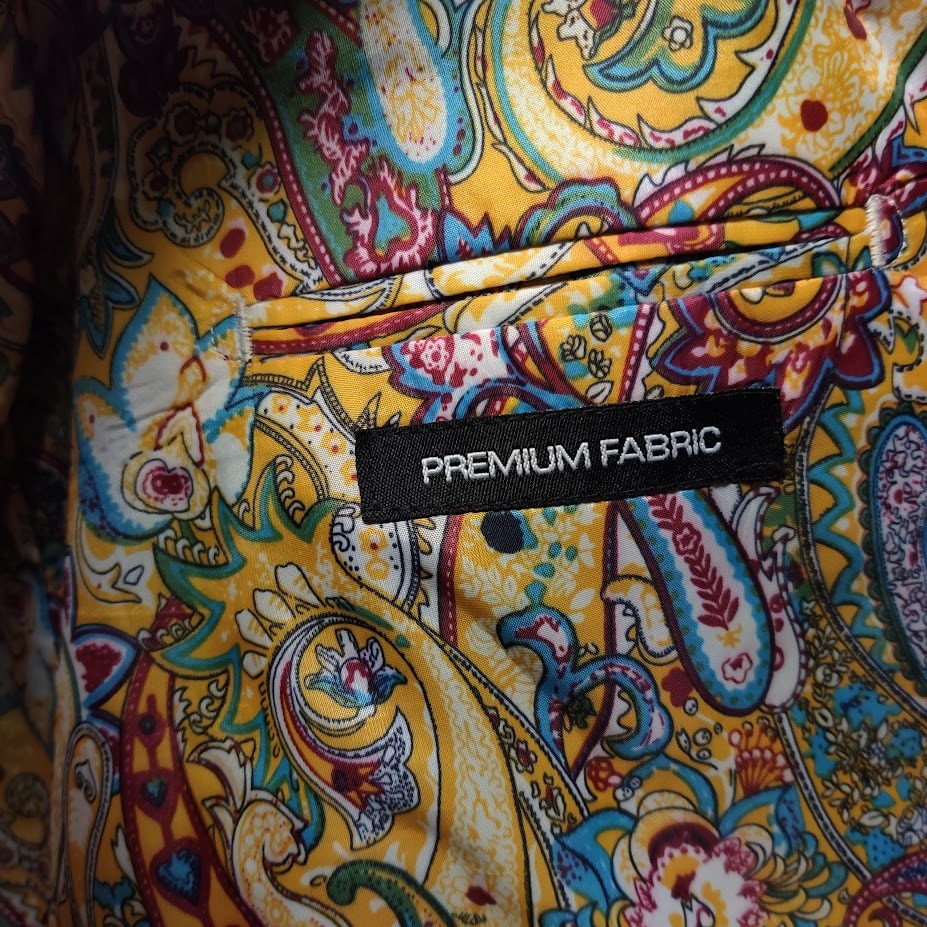 Linea Uomo 48 Long Plum Purple Blazer Sport Coat Paisley Lining Stretch