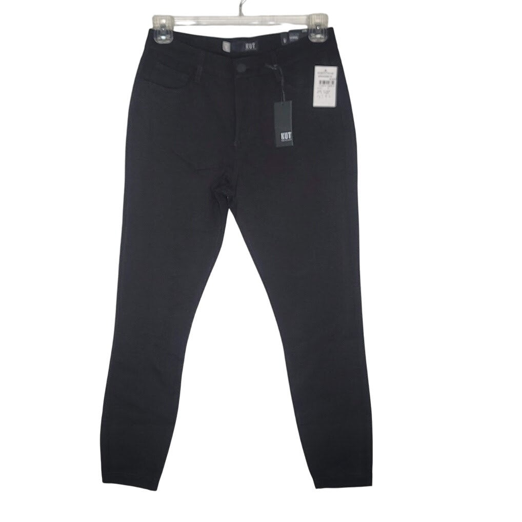 Kut From Kloth NEW Donna High Rise Black Ankle 28" inseam Jeans Skinny size 8