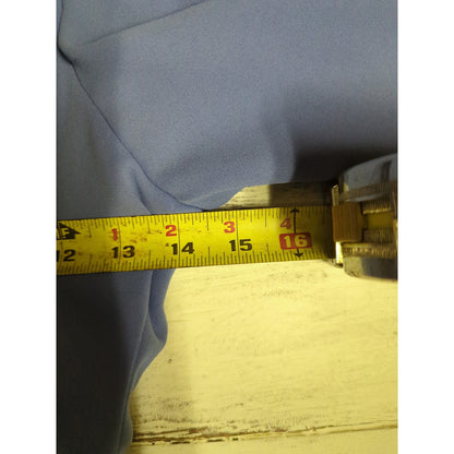Vintage Elliette California Blue Maxi Dress 80s Shoulder Pads Pleated Regency