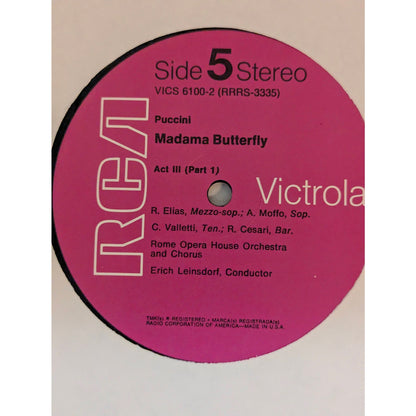 Puccini Madama Butterfly Moffo Valletti RCA Victrola VICS6100 Stereo 3LP Box Set