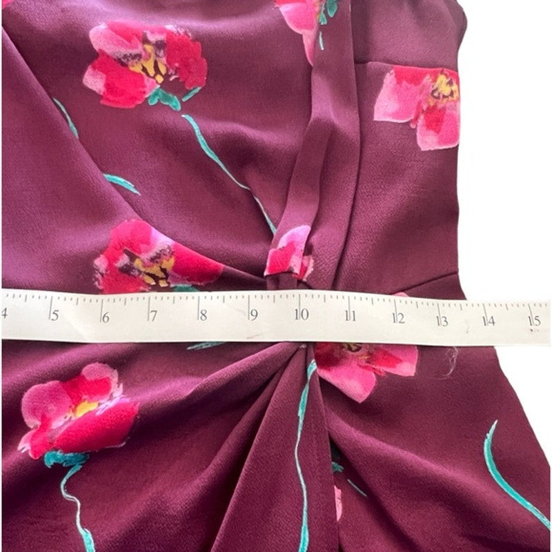LUSH COCKTAIL new size small plum fushia sleeveless dress satin midi lined