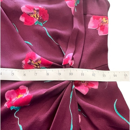 LUSH COCKTAIL new size small plum fushia sleeveless dress satin midi lined