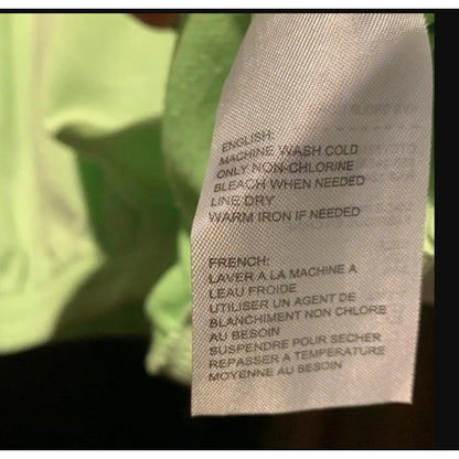Elodie Lime Green cute Tightened Crop Top Sweatshirt size Small