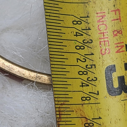 Vintage Brass & Cream Inlay Bangle Bracelet – Mid-Century Modern Minimalist