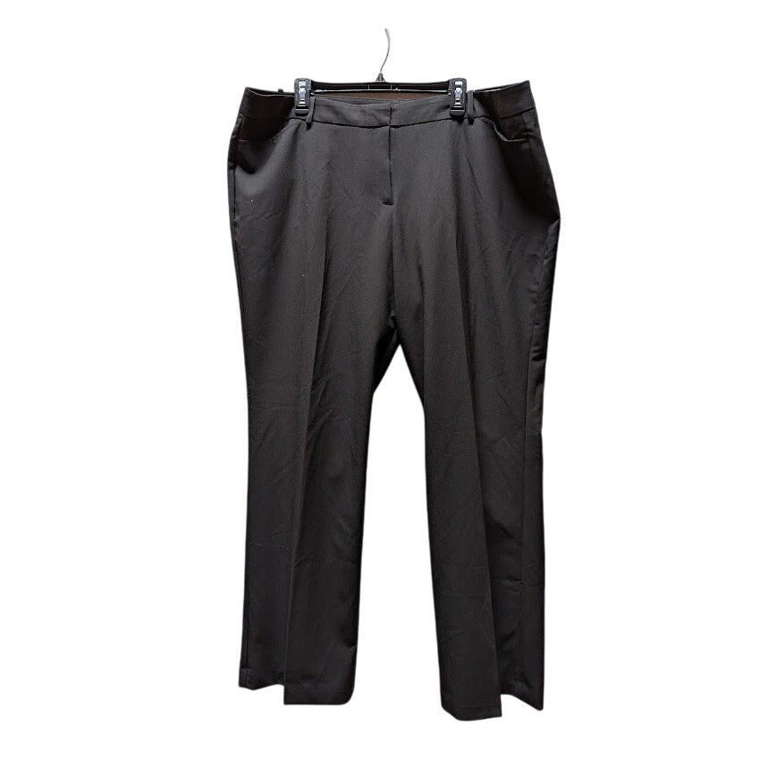Worthington Women's Modern Fit Relaxed Trouser Leg Black NEW Size 22W Career