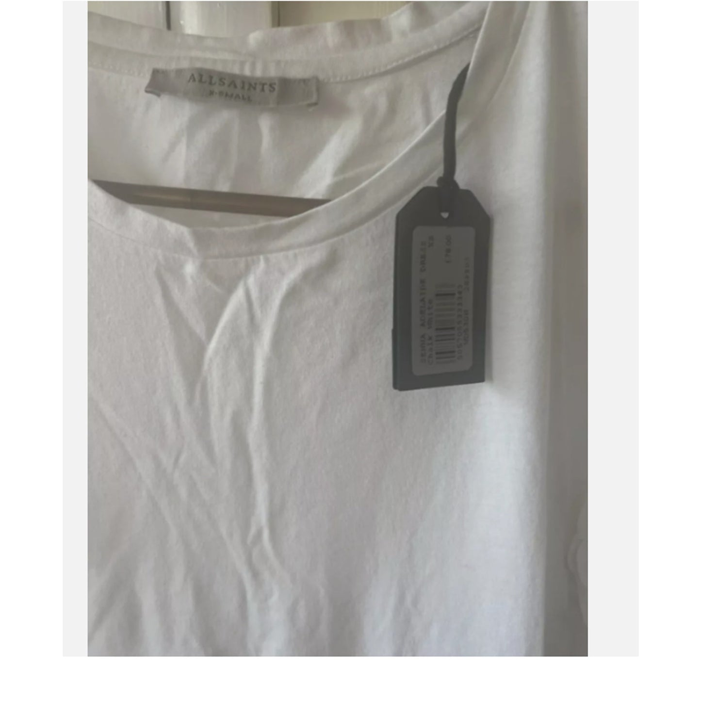 All saints Senna Adelaide eyelet tee dress size XS NEW $120 cHALK white Flutter