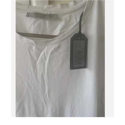 All saints Senna Adelaide eyelet tee dress size XS NEW $120 cHALK white Flutter