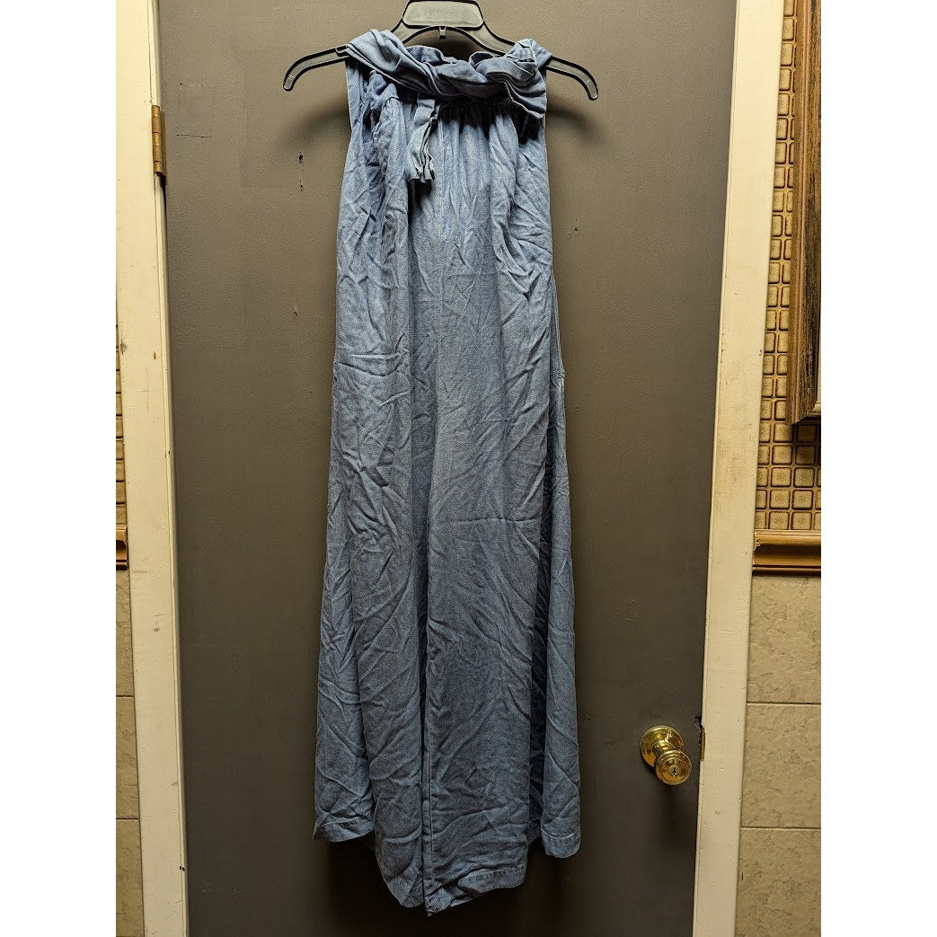 Habitual Blue Jean stone washed denim romper Size 16 youth wide leg with pockets