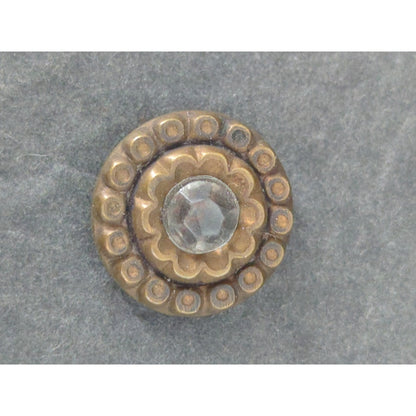 LOT Z of 10 Antique Vintage Victorian Brass Mixed Materials Buttons ESTATE FIND