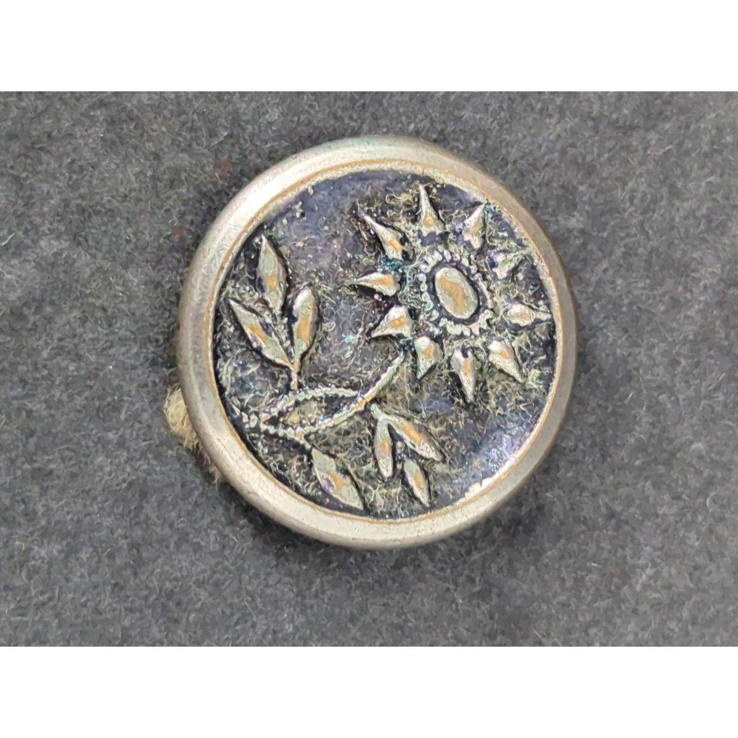 LOT Z of 10 Antique Vintage Victorian Brass Mixed Materials Buttons ESTATE FIND