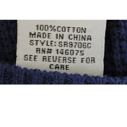 Sweet Romeo Navy Blue Knit Crewneck Sweater medium NWT Crew Long sleeve NEW