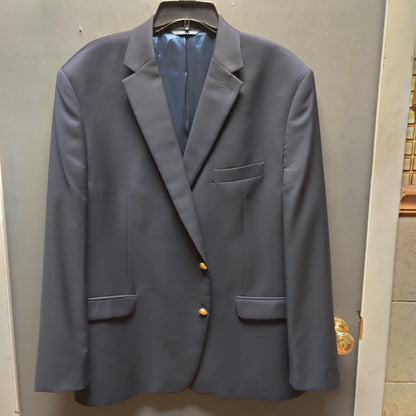 Lauren Ralph Lauren Navy Blue Blazer 48 Reg Gold Buttons Wool Blend Preppy Icon