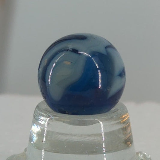Vintage Alley Agate Ghost Swirl Shooter Marble 7/8" Toy Collectible #GBd