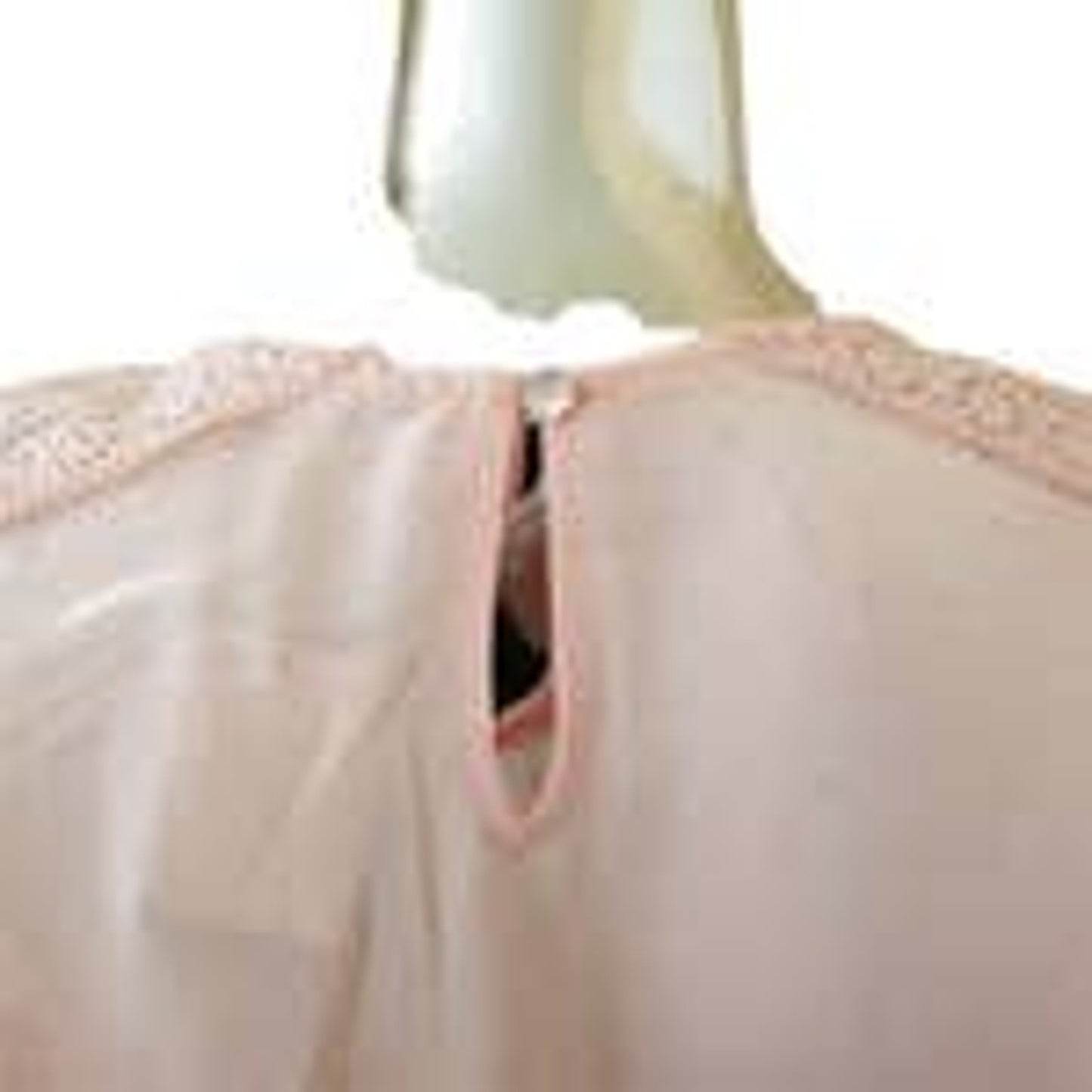 socialite Pink xl EXTRA LARGE NEW Crochet Trim Smocked Waist Sleeve Blouse Long