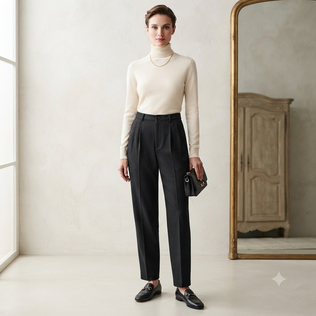 Banana Republic Wool Pants Size 4 High Waisted Pleated Front side pocket Italy