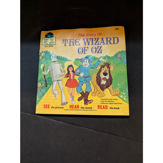 Vintage 1977 Walt Disney Disneyland The Story of The Wizard of Oz Book & Record