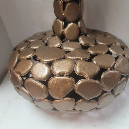 1970s Brutalist Contemporary Modern Large Scale Metal Sculptural Vase
