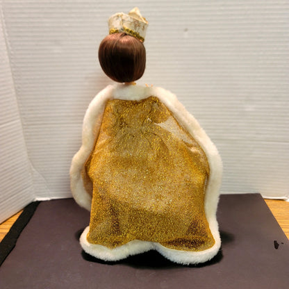 Big Eyes Vintage doll queen Bradley Made Korea Crown Robe Cape Rainbow Tiara