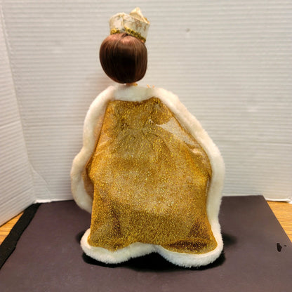 Big Eyes Vintage doll queen Bradley Made Korea Crown Robe Cape Rainbow Tiara