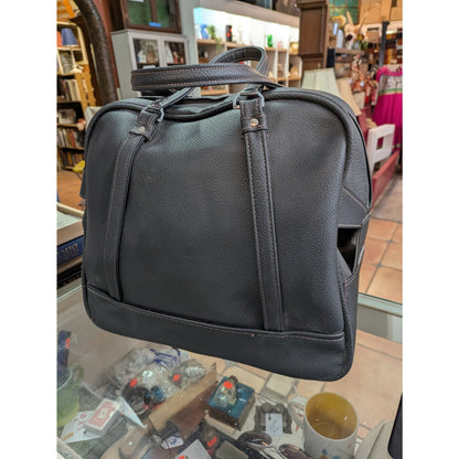 Tiara vintage gray luggage bag suitcase carry on Metal zip Locking Lined travel