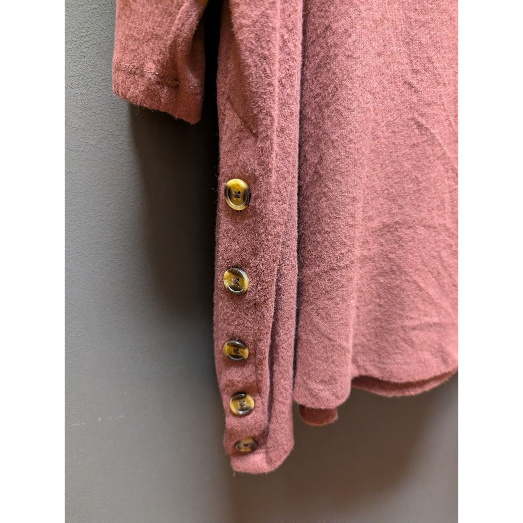 Bobeau Women's Mauve Knit Button Side Pullover Top NWT Size 3X Plus