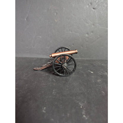 CIVIL WAR BRONZE BARREL NAPOLEON CANNON Copper color with black wheels moveable