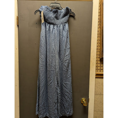 Habitual Blue Jean stone washed denim romper Size 16 youth wide leg with pockets