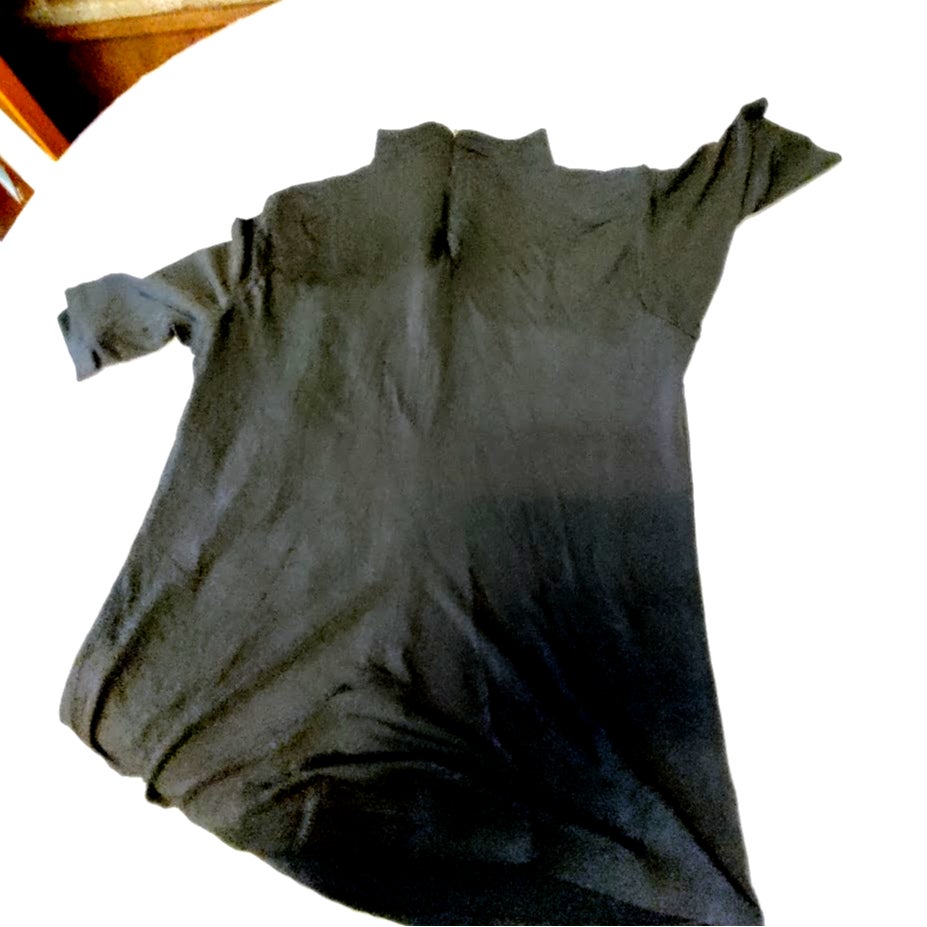 Premise Career Cowl Neck Blouse Top Short Sleeve Black Solid Size Small NWT